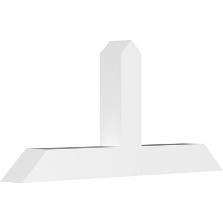 Ekena Millwork Portland Architectural Grade PVC Gable Bracket, 60"W x 27 1/2"H x 6"D x 6"F, 11/12 Pitch GBP060X28X0606POR00